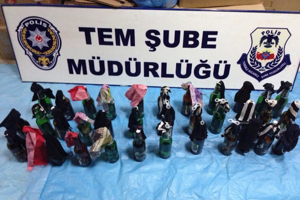 Siirt'te kullanıma hazır 35 molotof yakalandı