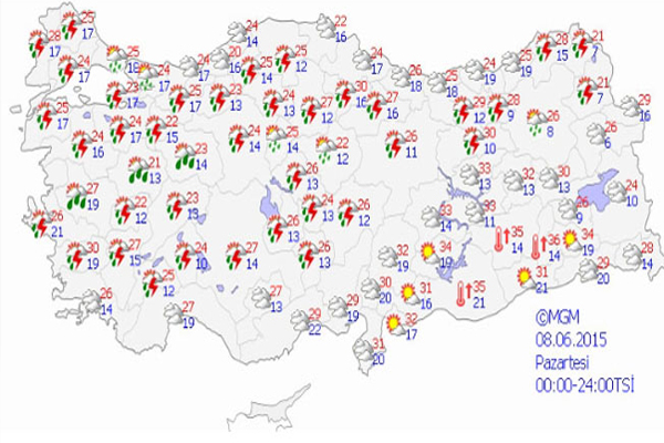 Yurda sağanak yağış geliyor