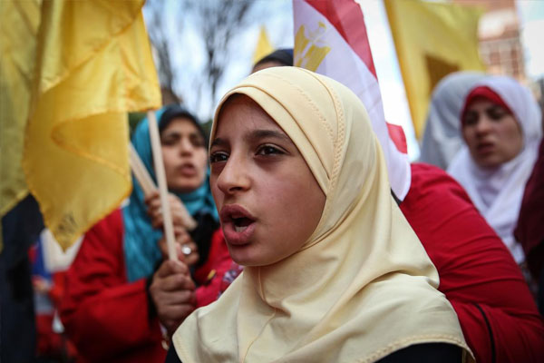 New York'ta Mursi protestosu