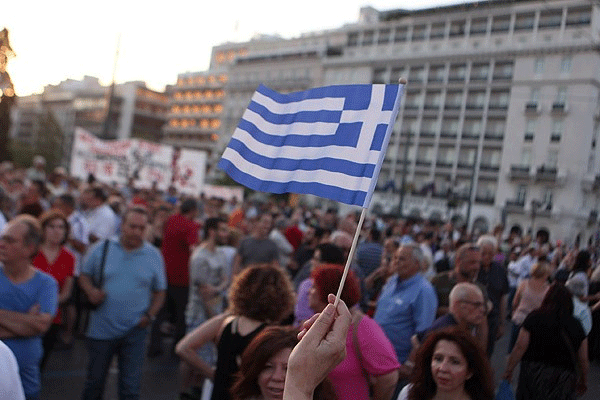 Yunanistan'da Çipras'a destek gösterisi