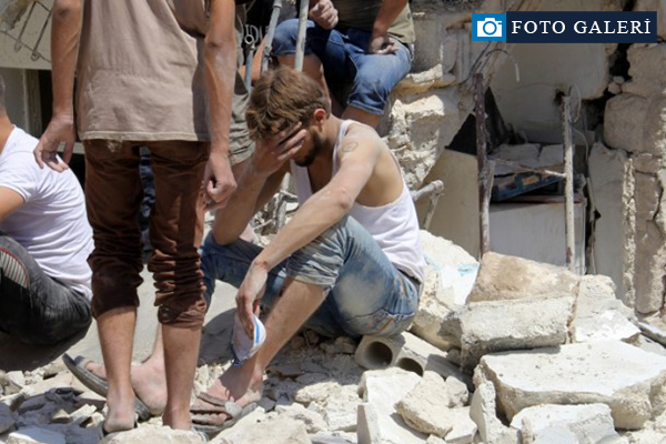 Halep ve Dareyya'ya varil bombalı saldırı