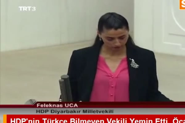 Türkçe bilmeyen vekil böyle yemin etti