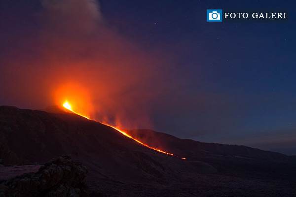 Etna'dan eşsiz görüntüler
