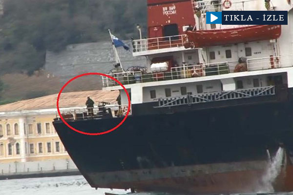 Rus gemisi bu kez makineli tüfekle geçti