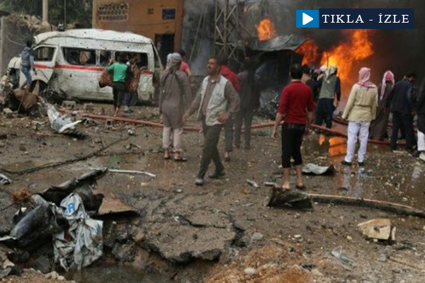 Rus uçakları Azez’i bombaladı