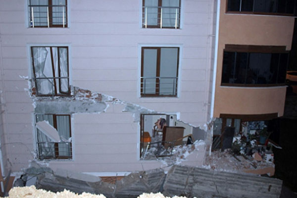 Bina tedbir amacıyla boşaltıldı