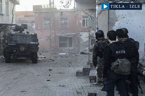 Sur'da güvenlik güçlerine ateş açan PKK'lılar