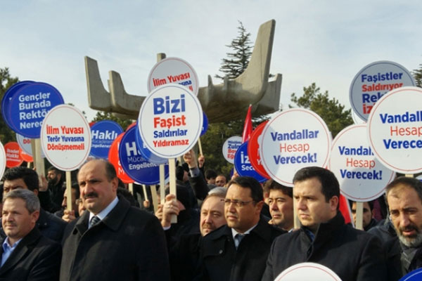 ODTÜ'deki saldırıyı protesto ettiler