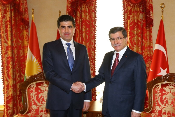 Davutoğlu Barzani ile görüştü