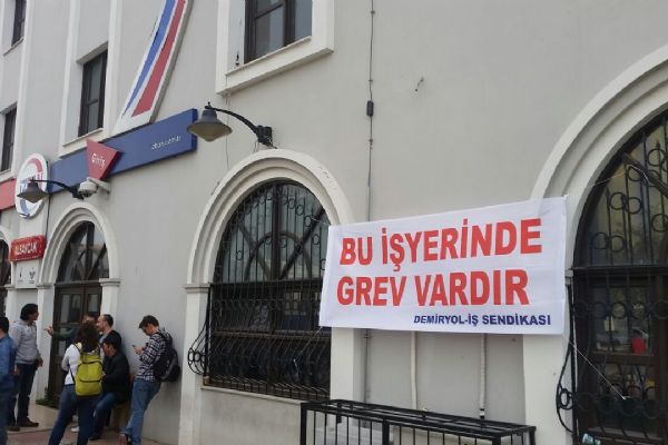 İZBAN çalışanları greve başladı