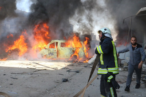 Azez'de bomba yüklü araç saldırısı