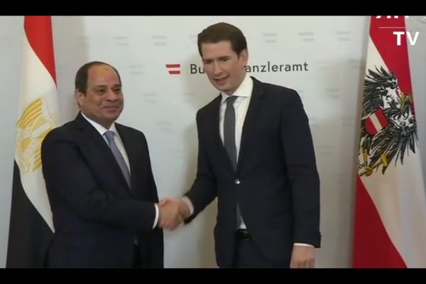 Mısır Cumhurbaşkanı Sisi, Avusturya Başbakanı Sebastian Kurz ile bir araya geldi