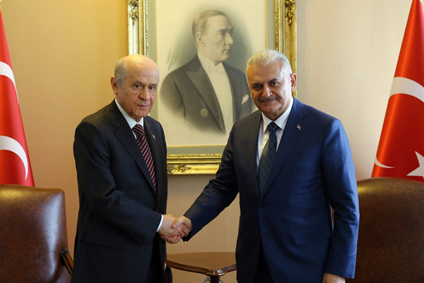 Bahçeli ve Yıldırım görüşmesi başladı