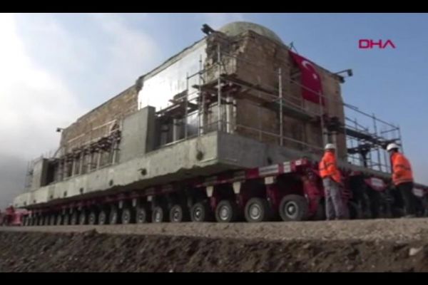 Hasankeyf'te Eyyubi Camii'nin son bölümü de taşındı