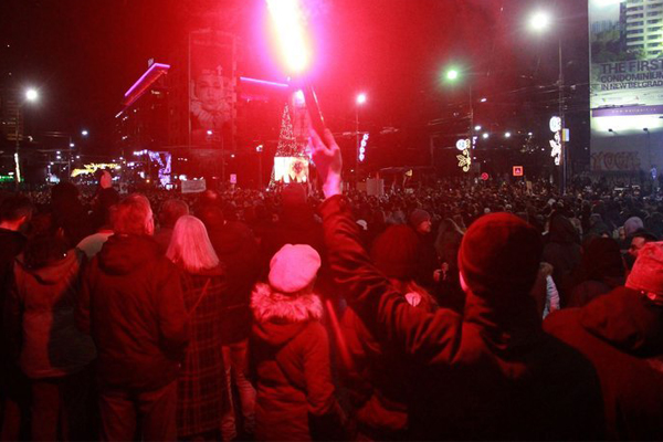Sırbıstan'da hükümet karşıtı protesto