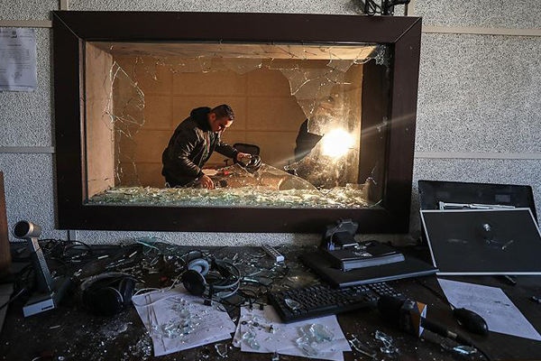 Filistin Radyo ve Televizyon karargahına saldırı