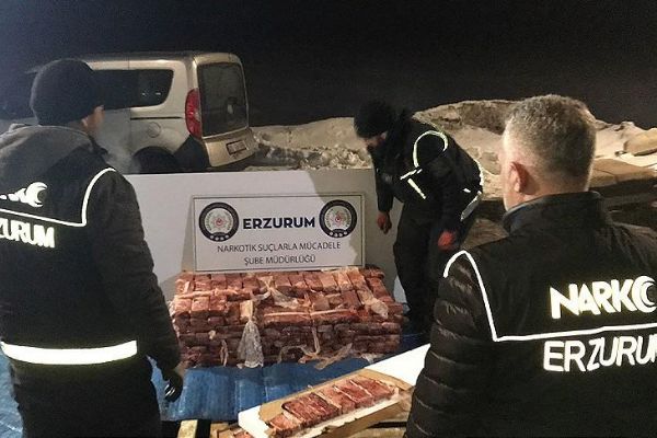 Erzurum'da 217,5 kilogram eroin ele geçirildi
