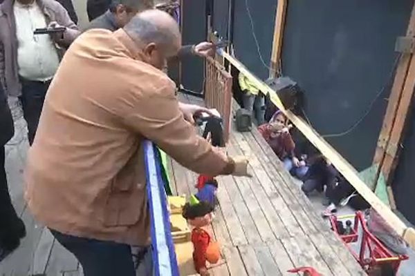 Mısır'ın başkenti Kahire'deki kukla gösterisi büyük ilgi gördü