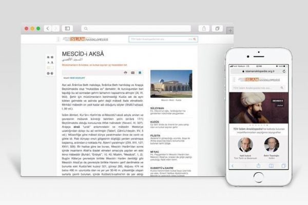 İslam Ansiklopedisi web sitesine kullanıcı dostu tasarım