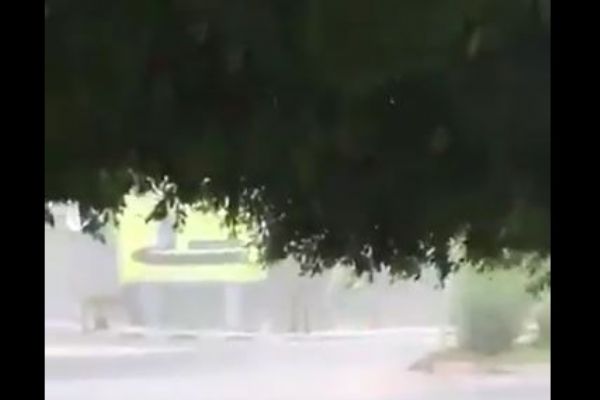 Filistinli çocukları ve ailelerini katleden bombanın düştüğü an.