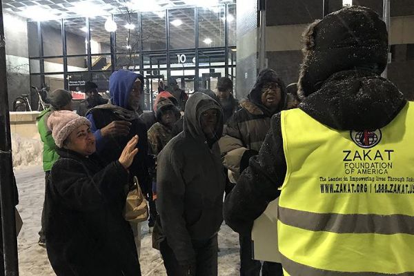Amerika Zekat Vakfından Chicago'daki evsizlere yardım