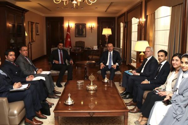 Çavuşoğlu Katar Kalkınma Fonu Direktörü el-Kevari'yi kabul etti