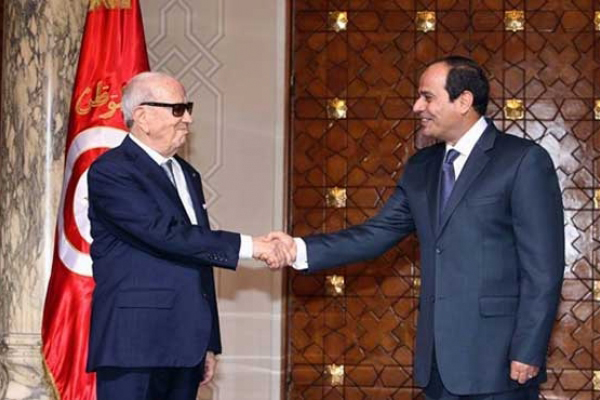 Mısır ve Tunus cumhurbaşkanları bir araya geldi