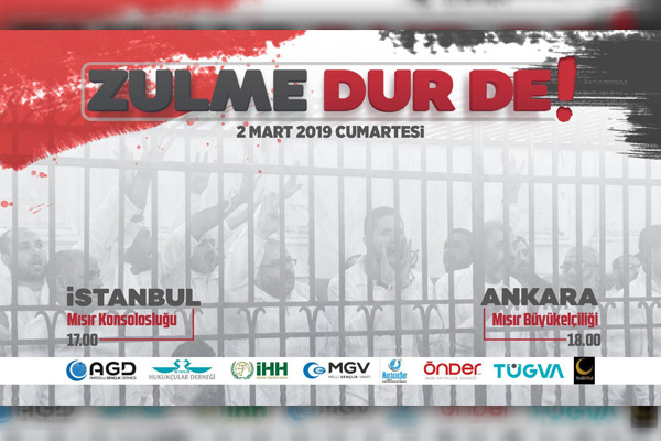 İstanbul ve Ankara’da Mısır protestosu: Zulme dur de!