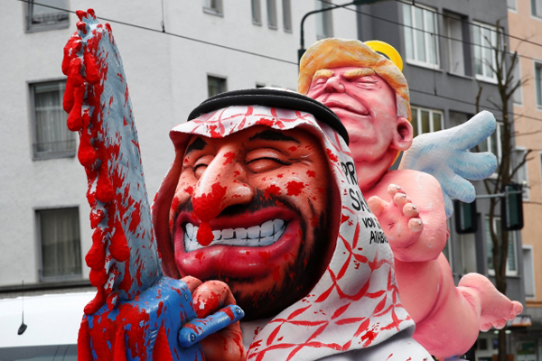 Dünya siyaseti Almanya'daki karvanalda hicvedildi