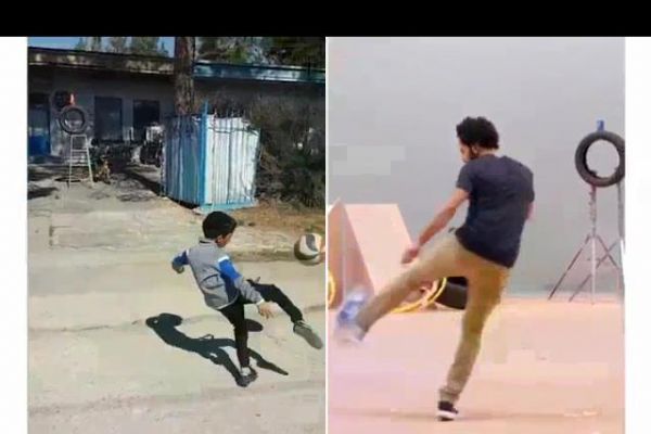 İranlı çocuk Muhammed Salah'ın reklamda yaptıklarının aynısını yaptı