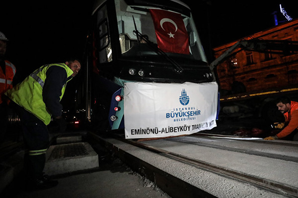 Eminönü-Alibeyköy tramvay hattında test sürüşü başlıyor