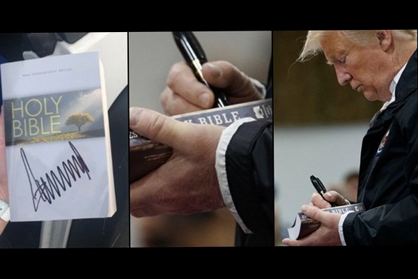 Donald Trump'ın İncil'i imzalaması tepkilere neden oldu