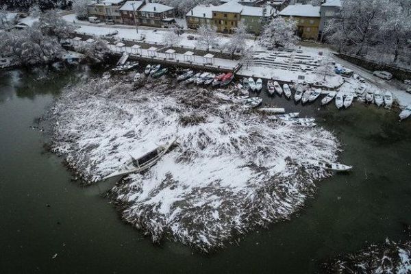 Küçük Venedik beyaza büründü
