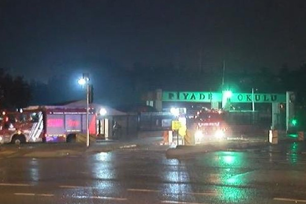 Tuzla'da piyade okulunda yangın