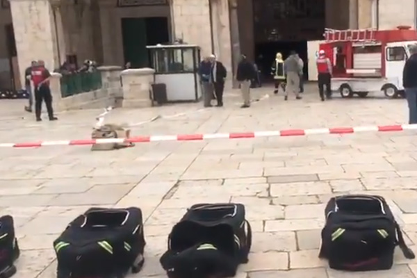 Mescid-i Aksa itfaiyesinden yangın tatbikatı