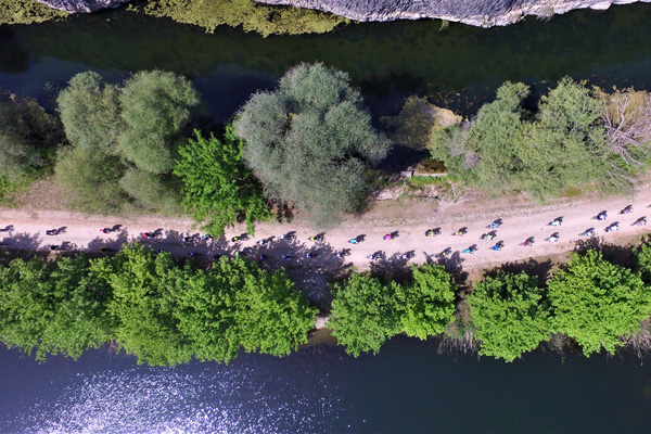 'Yanık Ülke' bisikletlileri ağırladı