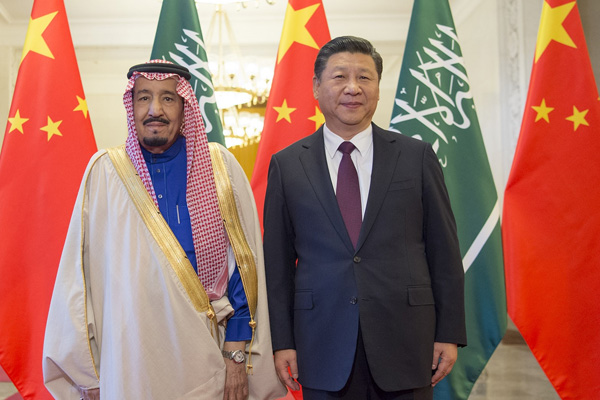 Kral Selman Çin Devlet Başkanı ile görüştü