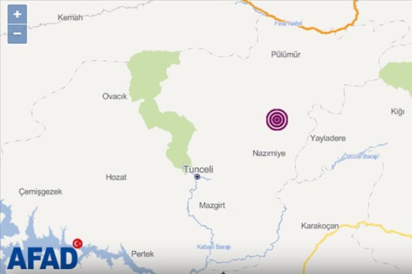 Tunceli'de deprem