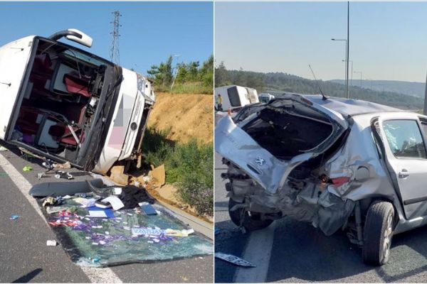 Ümraniye'de trafik kazası: 1 ölü, 8 yaralı