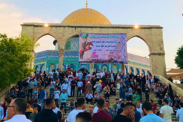 120 bin Müslüman bayram namazını Mescid-i Aksa'da kıldı