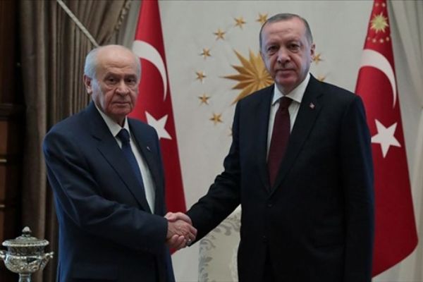 Cumhurbaşkanı Erdoğan, Bahçeli'yi kabul etti