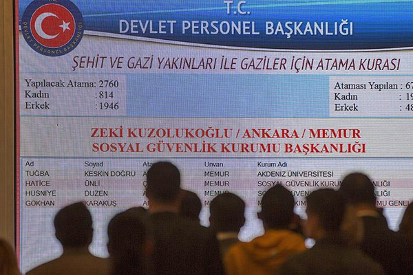 Şehit ve gazilerin ataması yapıldı