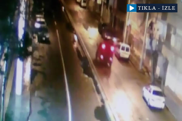 Polise bombalı saldırı kamerada