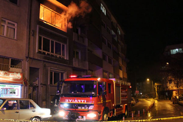 Konya'da apartman yangını
