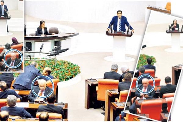 Meclis'te sessiz protesto