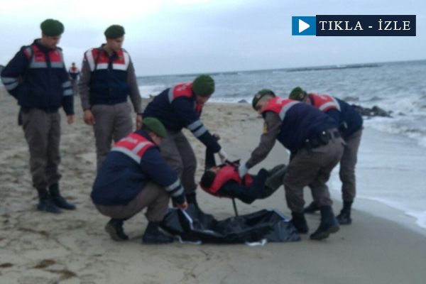 Sahilde yürek burkan görüntü