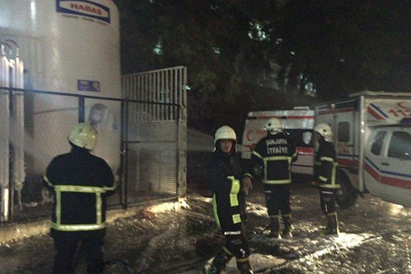 Hastane bahçesinde patlama