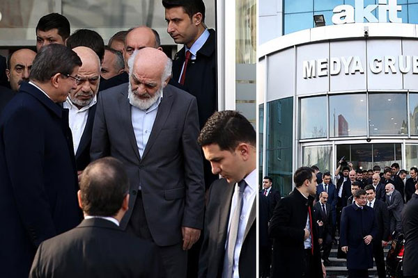 Davutoğlu'ndan Yeni Akit'e taziye ziyareti