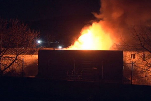 Üniversitede korkutan yangın