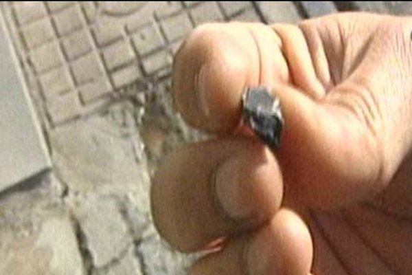 Patlama sonrası metal parçalar